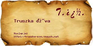 Truszka Éva névjegykártya