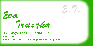 eva truszka business card